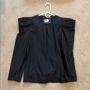Maje Elegant Black Puff Sleeve Blouse